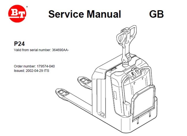 Bt P Forklift Service Repair Manual