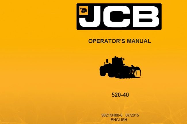 JCB 520-40 LOADALL Operator’s Manual (from SN 1012000) – Service Manual