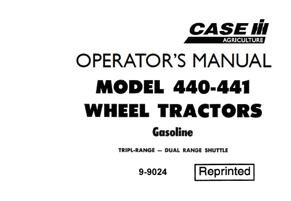 Case 440 ct operator manual download