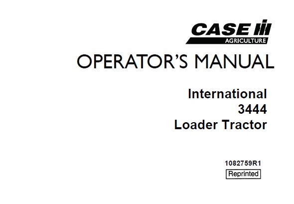 Case ih 8309 discbine operator manual for sale