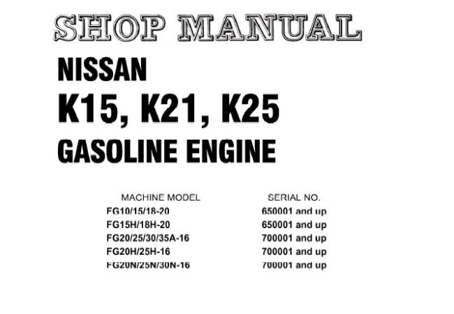 Nissan k15 manual