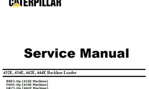 Caterpillar Cat 432E, 434E, 442E, 444E Service Repair Manual