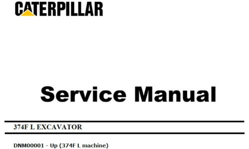 Caterpillar Cat 374F L (DNM, C15 Engine) Hydraulic Excavator Service Repair Manual