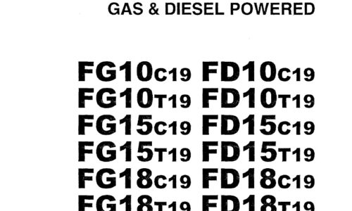 TCM FG10C19-FD18T19 Gas & Diesel Forklift Parts Catalogue