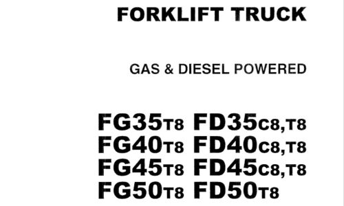 TCM FG35T8 - FD50T8 Gas & Diesel Forklift Parts Catalogue