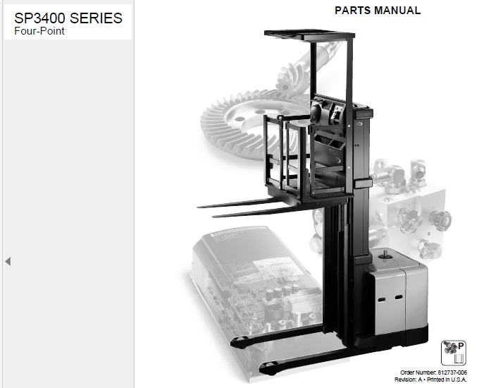 Crown SP3400 Series 4-Point Forklift (NA) Parts Manual