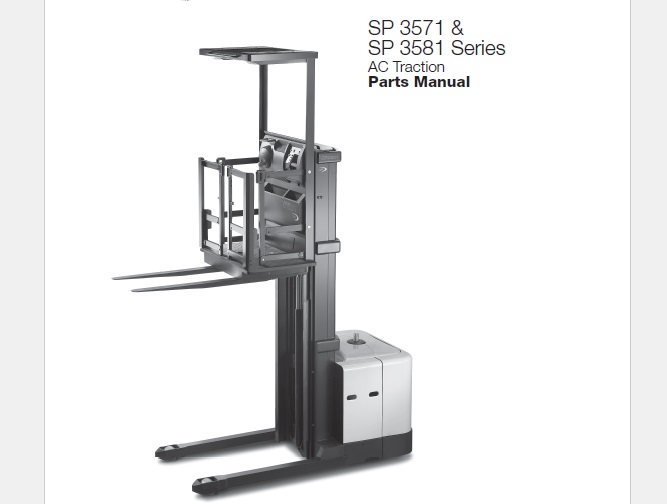 Crown SP3571, SP3581 Series AC Traction Forklift Parts Manual