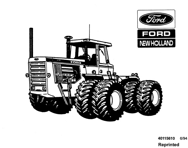 Ford 1156 Tractor Service Repair Manual (Versatile)