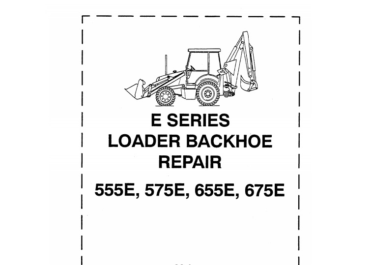 Ford 555E, 575E, 655E, 675E Loader Backhoe Repair Manual