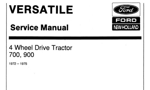 Ford 700, 900 (4-WD) Tractor Service Manual (1972-1975)