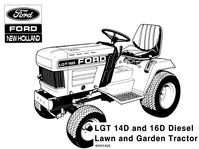 Ford LGT 14D, 16D Diesel Tractor Service Repair Manual