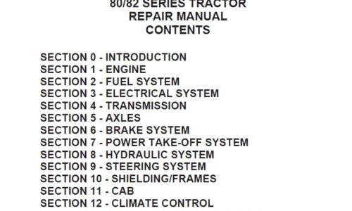 Ford New Holland 80 , 82 Series Tractors Repair Manual