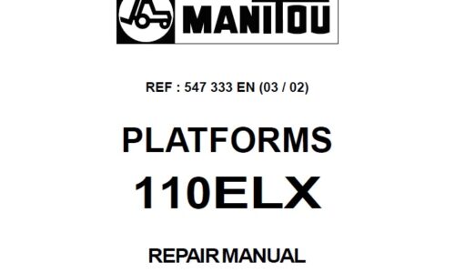 Manitou 110ELX Platform Service Repair Manual