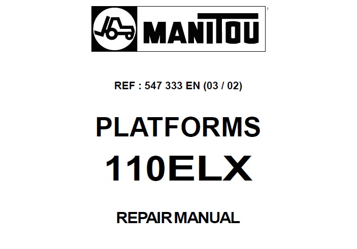 Manitou 110ELX Platform Service Repair Manual