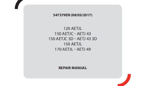 Manitou 120, 150, 170 AETJ Access Platform Repair Manual