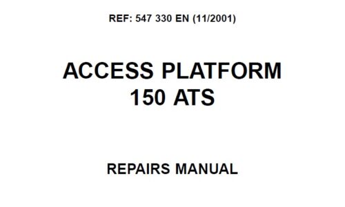 Manitou 150 ATS Access Platform Service Repair Manual