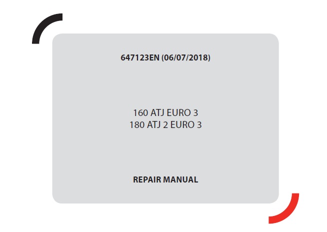 Manitou 160 ATJ, 180 ATJ 2 EURO 3 Lift Truck Repair Manual