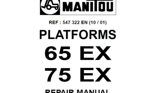 Manitou 65 EX, 75 EX Platforms Service Repair Manual
