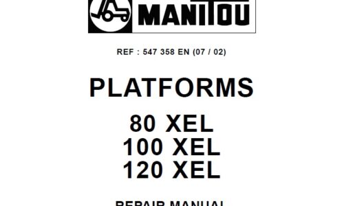 Manitou 80, 100, 120 XEL Platform Service Repair Manual
