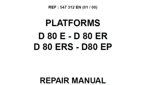 Manitou D80E, D80ER, D80ERS, D80EP Platforms Repair Manual