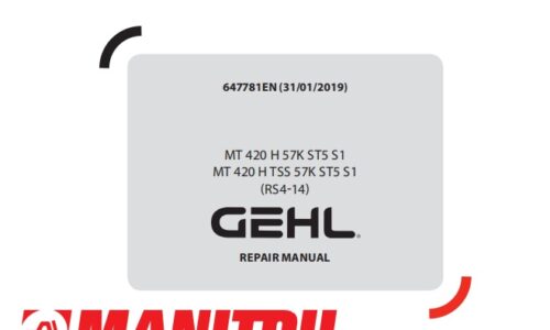 Manitou MT 420 Lift Truck Repair Manual (Gehl)