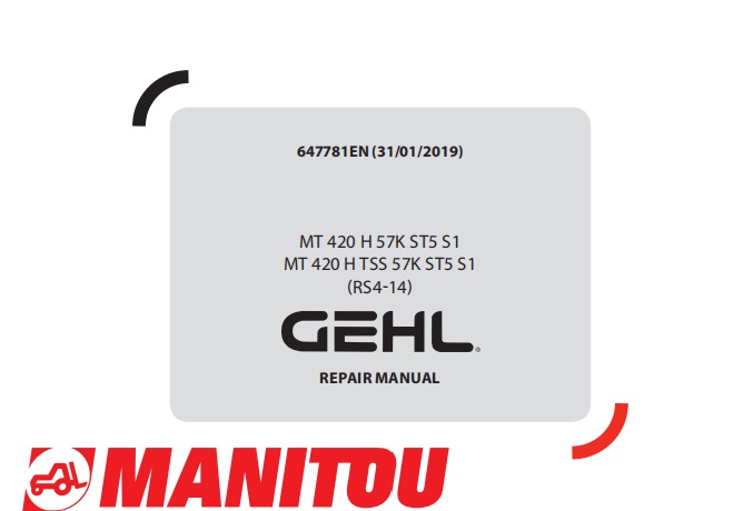 Manitou MT 420 Lift Truck Repair Manual (Gehl)