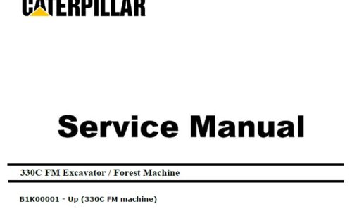 Caterpillar Cat 330C FM (B1K, C9) Excavator Service Manual