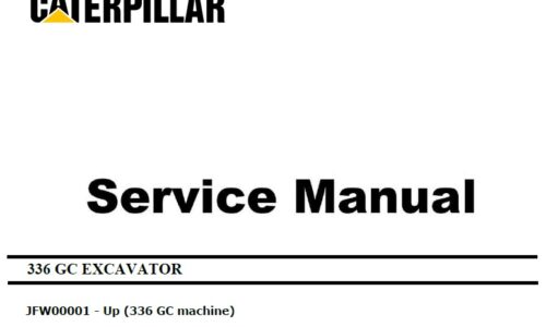 Caterpillar Cat 336 GC (JFW, C7.1) Excavator Service Manual
