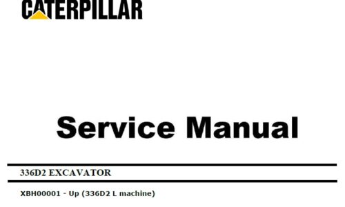 Caterpillar Cat 336D2 L (XBH, C9) Excavator Service Manual