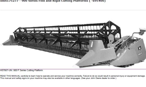 John Deere 900 Series Flex and Rigid Cutting Platforms ( -695400) Operator Manual