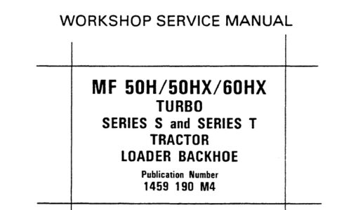Massey Ferguson MF 50H 50HX 60HX Turbo Loader Service Manual