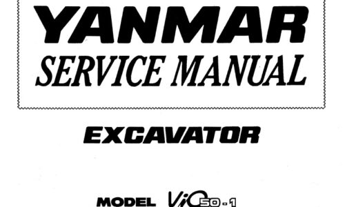 Yanmar ViO50-1 Excavator Service Repair Manual