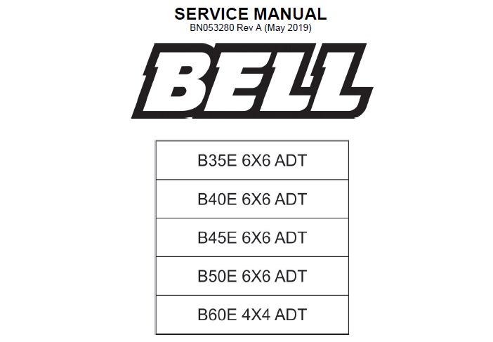 Bell B35E, B40E, B45E, B50E, B60E ADT, Hauler Service Manual