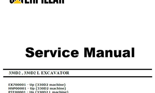 Caterpillar 330D2 (EX7, HSP, PTE) Excavator Service Manual