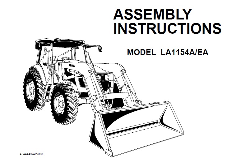 Kubota LA1154A, EA Front Loader Assembly Manual