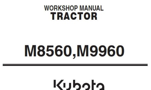 Kubota M8560, M9960 Tractor Workshop Service Manual