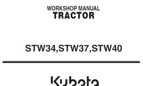 Kubota STW34, STW37, STW40 Tractor Workshop Service Manual