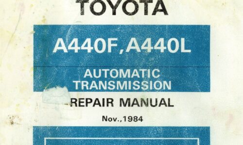 Toyota A440F, A440L Automatic Transmission Repair Manual