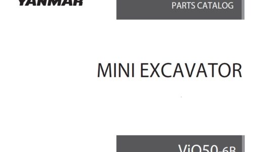 PM-Yanmar VIO50-6B Crawler Backhoe (for Europe) Parts Manual