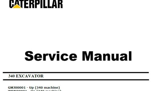 Caterpillar Cat 340 (GMJ, WDN) Excavator Service Manual