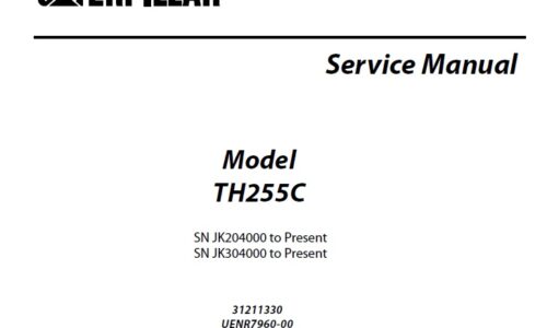 Caterpillar Cat TH255C Telehandler Service Repair Manual