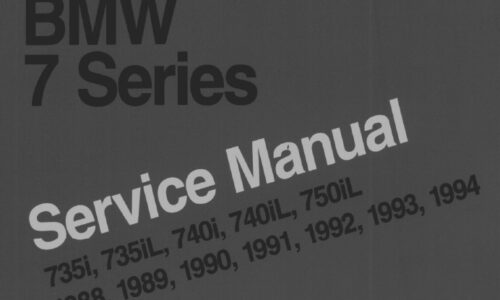 BMW 7 Series (E32) Service Repair Manual (1988-1994)