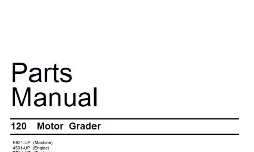 Caterpillar Cat 120 Motor Grader Parts Manual (E921-Up)