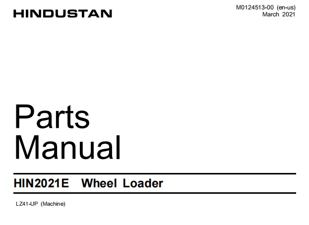 Caterpillar Cat HIN2021E Loader Parts Manual (LZ41-Up)