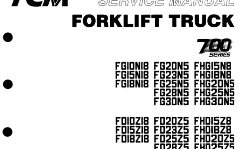 TCM 700 Series 1.0 to 3.0 ton Forklift Service Manual