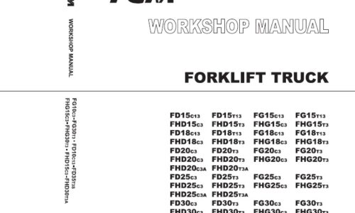 TCM FD15C13 to FD35T3S Forklift Workshop Manual