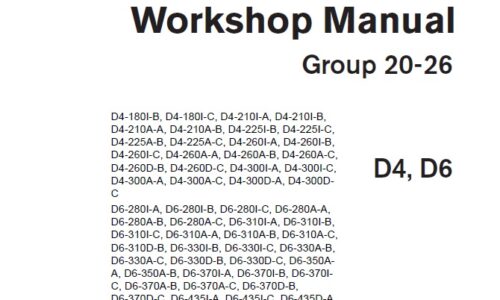 Volvo Penta D4, D6 Engine Workshop Manual 47700149