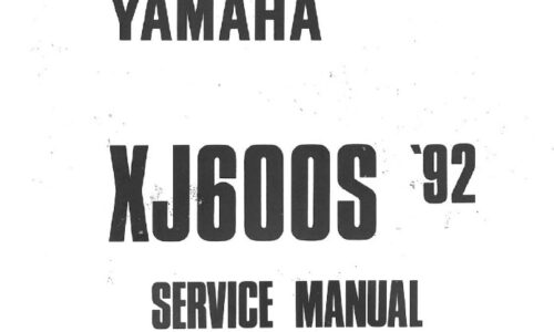 Yamaha XJ600S Motorcycle Service Manual 1992-1997