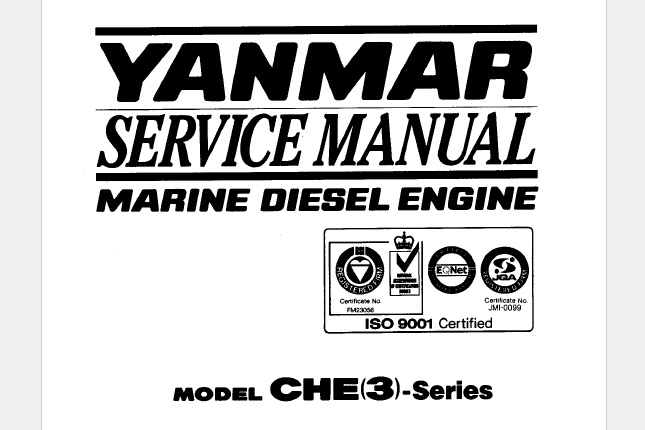 Yanmar CHE(3) Series Marine Engines Service Manual