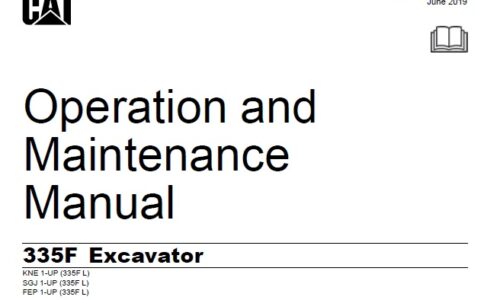 Caterpillar Cat 335F Excavator Operation Maintenance Manual